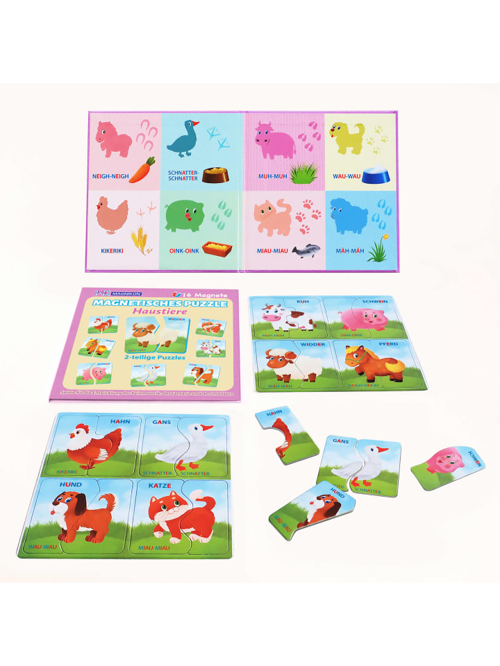 Большой пазл First Large Puzzles из 2 частей с изображением домашних животных и 16 магнитами - для детей от 3 лет
Большой пазл First Large Puzzles из 2 частей с изображением домашних животных и 16 магнитами - для детей от 3 лет