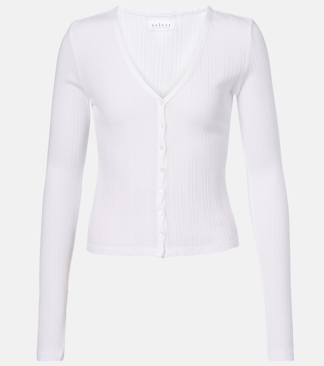 Кардиган Drew из хлопковой смесовой ткани с ажурной отделкой Velvet, белый
Кардиган Drew из хлопковой смесовой ткани с ажурной отделкой Velvet, белый