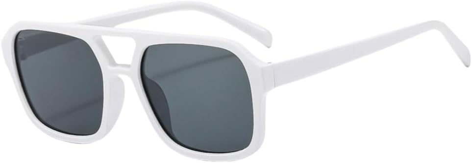 Квадратные авиационные солнцезащитные очки для женщин и мужчин, большая оправа, стильные черные солнцезащитные очки с защитой от УФ-излучения UV400 UJNHGQ, White-black Gray
Квадратные авиационные солнцезащитные очки для женщин и мужчин, большая оправа, стильные черные солнцезащитные очки с защитой от УФ-излучения UV400 UJNHGQ, White-black Gray