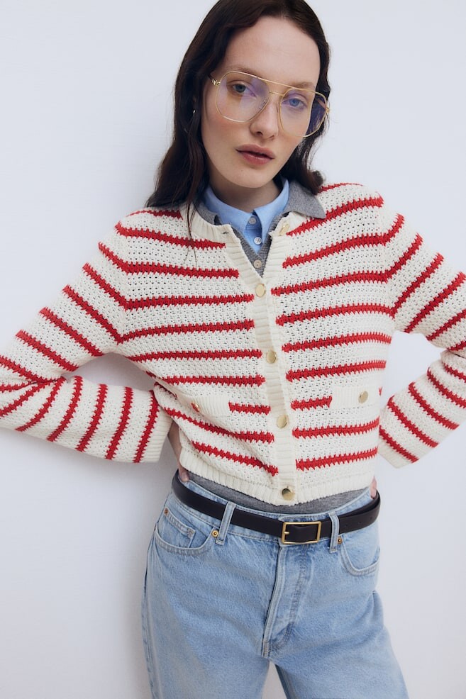 Кардиган структурной вязки H&M, белый
Кардиган структурной вязки H&M, белый