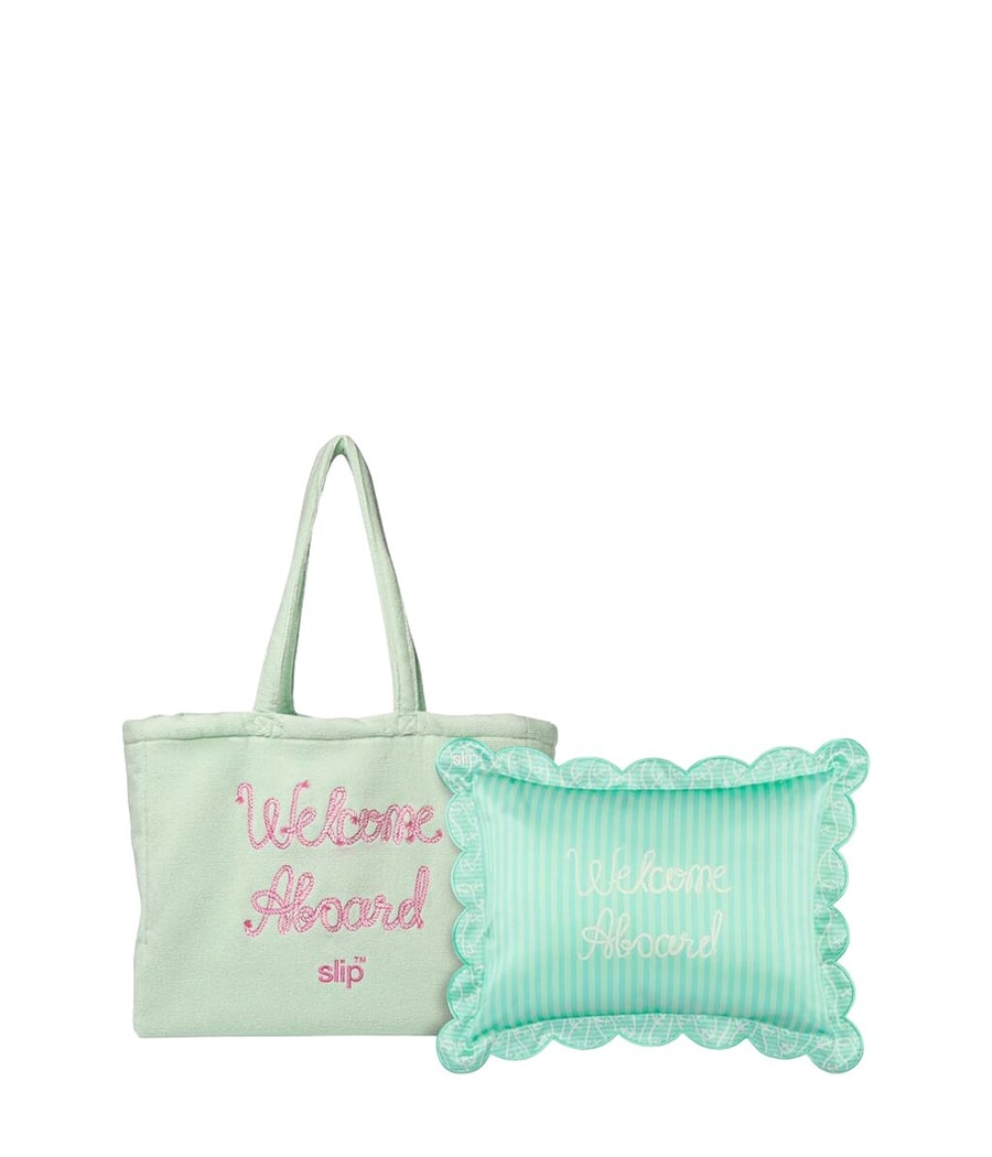 Набор для укладки волос Slip Pure Silk Travel Pillow with Complimentary Beach Bag - Les Vacances, 1 шт.
Набор для укладки волос Slip Pure Silk Travel Pillow with Complimentary Beach Bag - Les Vacances, 1 шт.