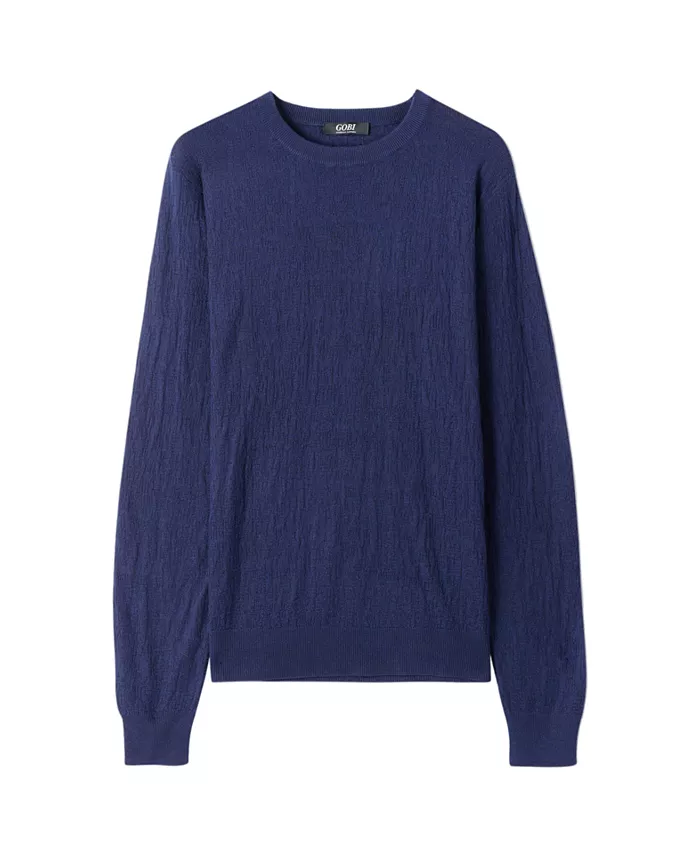 Мужской легкий свитер из шелка и кашемира с текстурой Gobi Cashmere, синий
Мужской легкий свитер из шелка и кашемира с текстурой Gobi Cashmere, синий