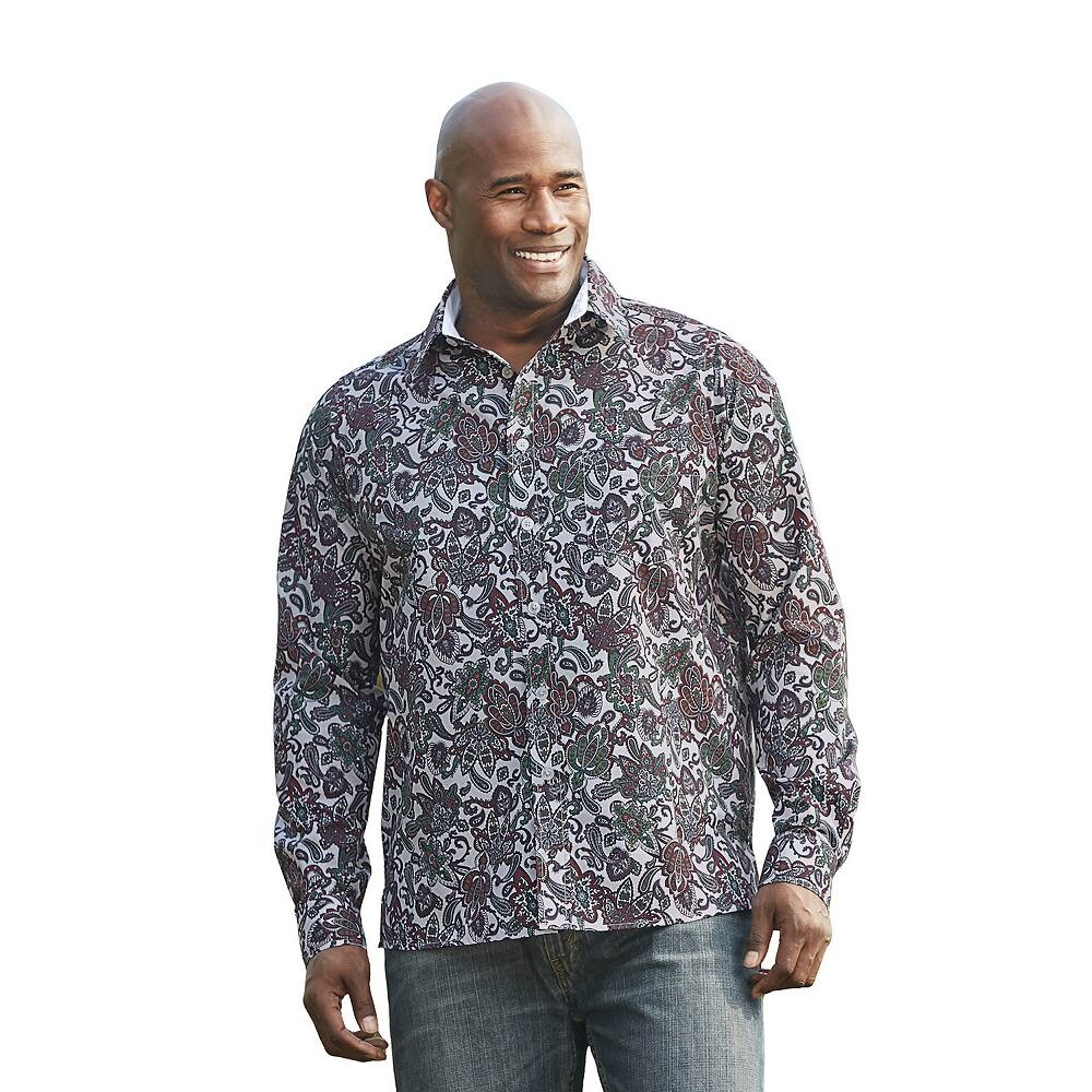 Мужская повседневная рубашка без защипов Kingsize Big & Tall KingSize, цвет Holiday Paisley
Мужская повседневная рубашка без защипов Kingsize Big & Tall KingSize, цвет Holiday Paisley