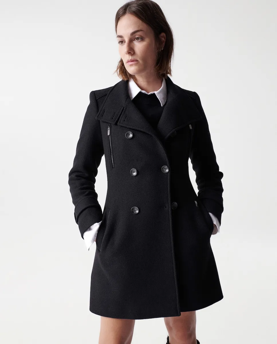 Пальто женское Grace с высоким воротником Salsa Jeans, черный
Пальто женское Grace с высоким воротником Salsa Jeans, черный