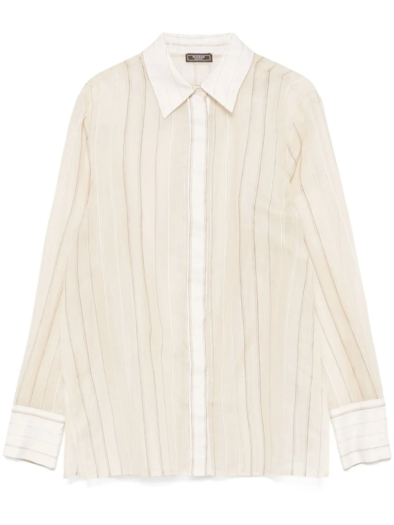 Peserico полосатая рубашка из органзы, нейтральный 
Peserico полосатая рубашка из органзы, нейтральный