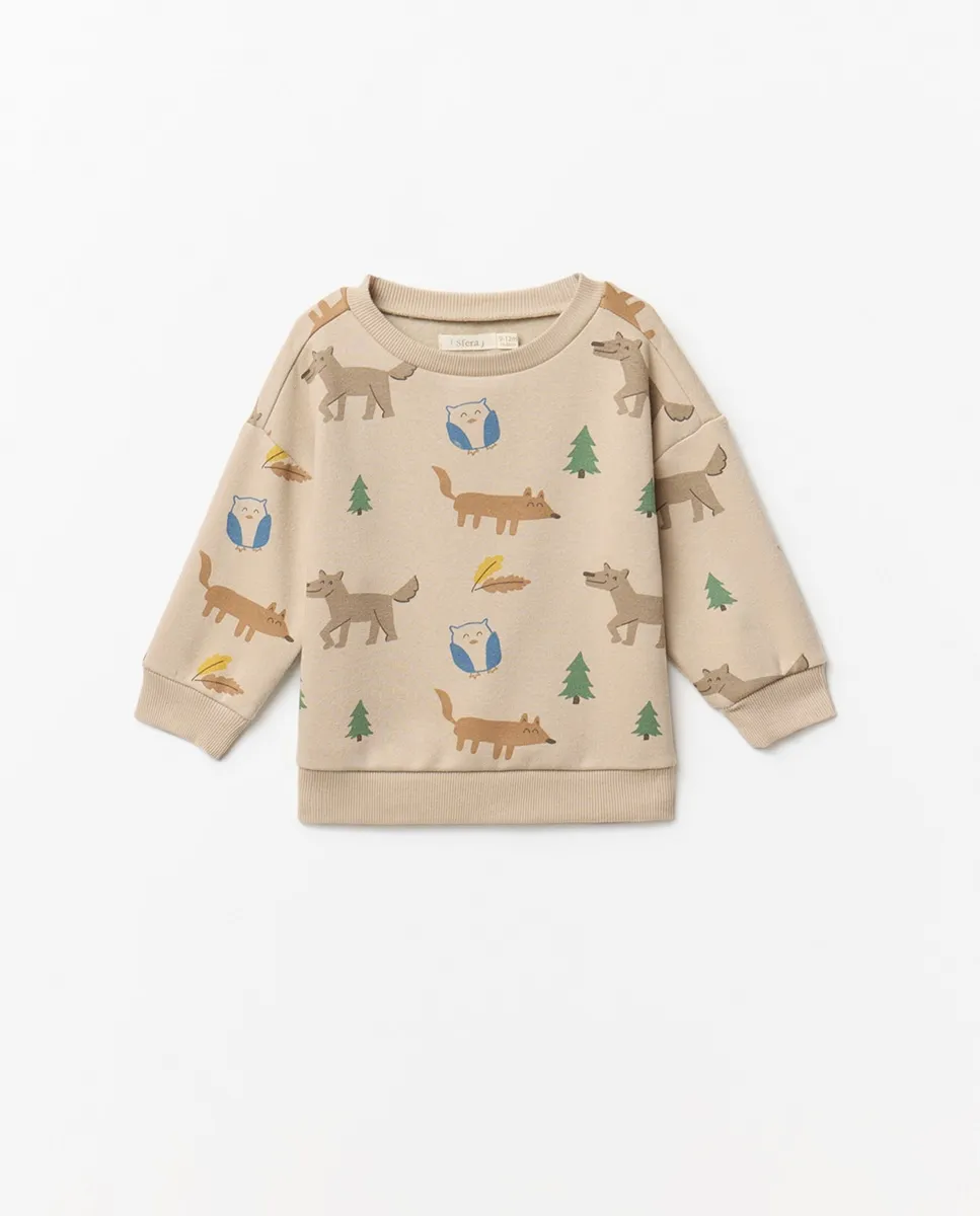 Толстовка с принтом животных Sfera, светло-коричневый
Толстовка с принтом животных Sfera, светло-коричневый