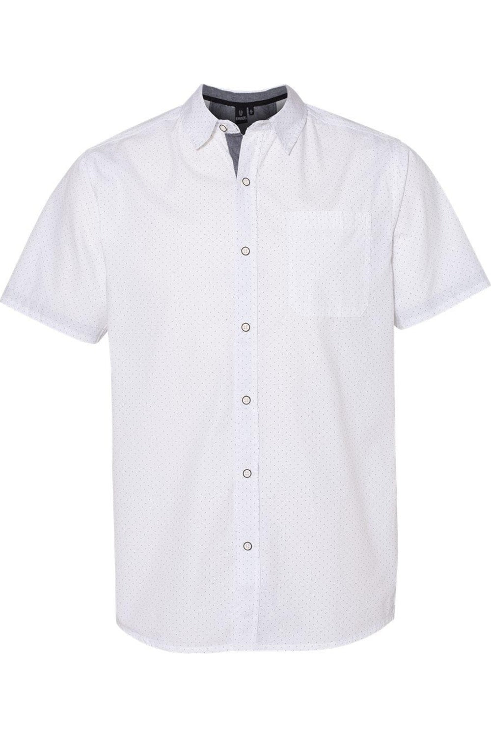 Рубашка с коротким рукавом из персикового принтованного поплина Burnside
Рубашка с коротким рукавом из персикового принтованного поплина Burnside