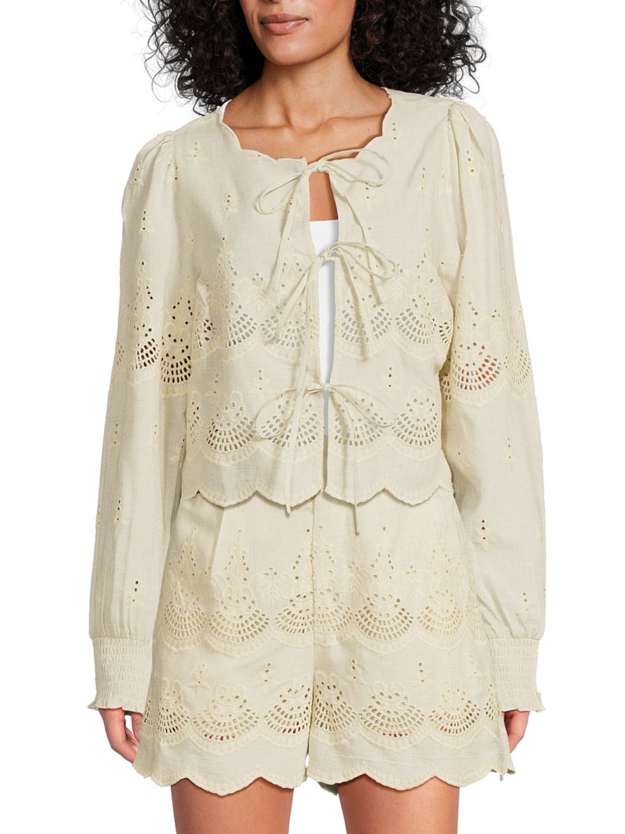 Блузка с длинными рукавами и завязками спереди Walter Baker, бежевый
Блузка с длинными рукавами и завязками спереди Walter Baker, бежевый