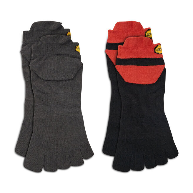 Носки Vibram Fivefingers NoShow, 2 шт, серый/черный 
Носки Vibram Fivefingers NoShow, 2 шт, серый/черный