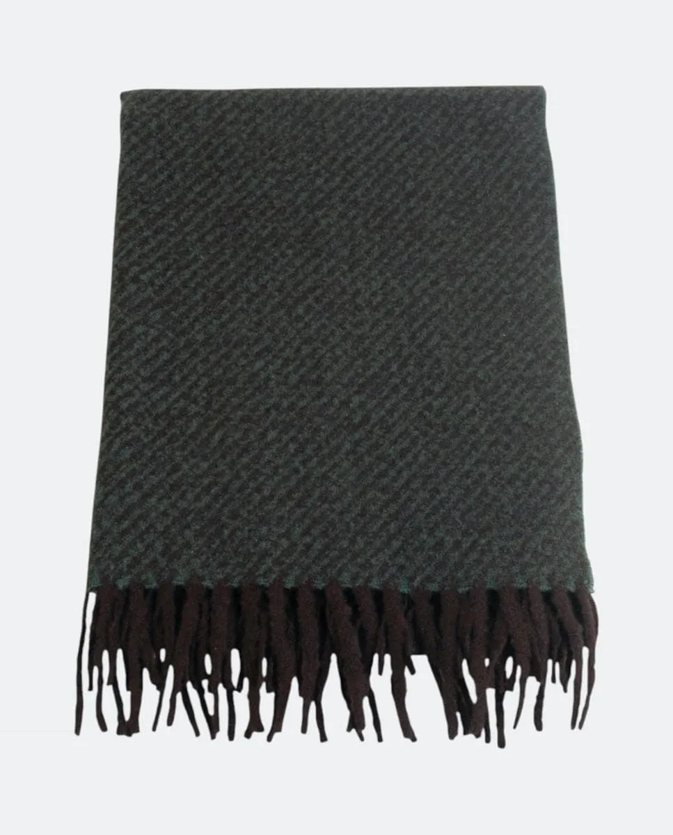 Прямоугольный шарф из шерсти с меланжевым эффектом Kbas, зеленый
Прямоугольный шарф из шерсти с меланжевым эффектом Kbas, зеленый