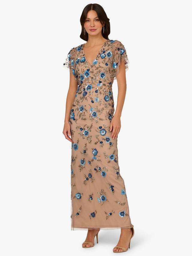 Макси-платье с цветочным v-образным вырезом Adrianna Papell, цвет Nude/Blue
Макси-платье с цветочным v-образным вырезом Adrianna Papell, цвет Nude/Blue