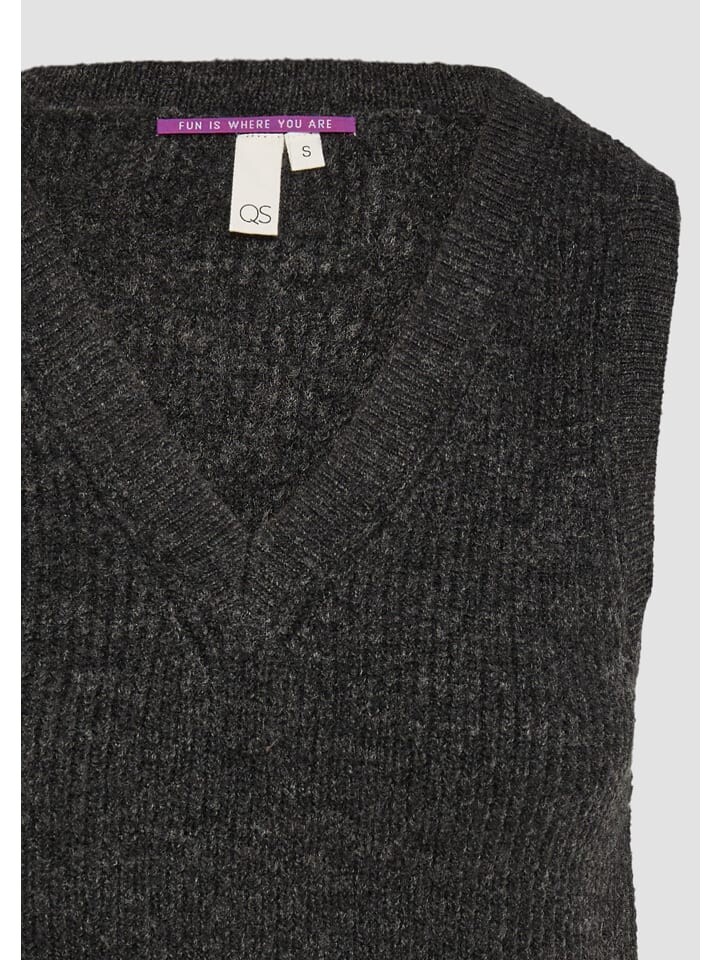 Пуловер QS Strickpullover kurzarm, серый
Пуловер QS Strickpullover kurzarm, серый