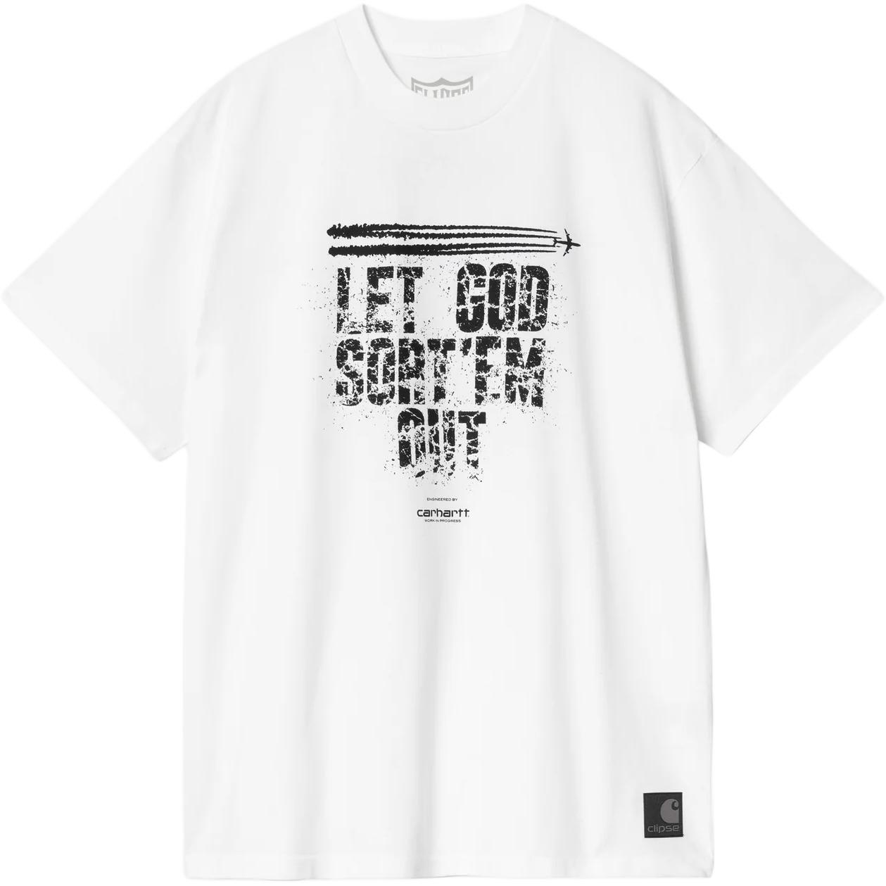 Футболка Clipse Collaboration SS25 S/S Let God Sort Em Out T Shirt Unisex Carhartt WIP, белый
Футболка Clipse Collaboration SS25 S/S Let God Sort Em Out T Shirt Unisex Carhartt WIP, белый