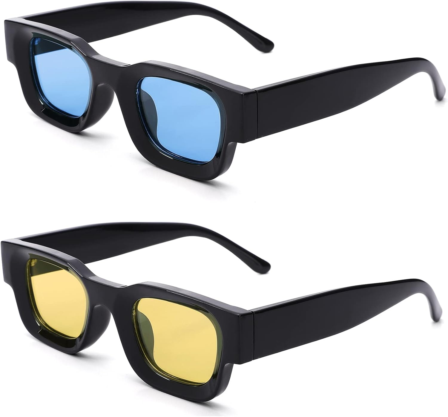 Солнцезащитные очки Hycredi прямоугольной формы для женщин и мужчин, массивные квадратные поляризованные солнцезащитные очки в стиле ретро 90-х, защита UV400, A4* 2 Pack - (Black/Yellow +Black/Blue)
Солнцезащитные очки Hycredi прямоугольной формы для женщин и мужчин, массивные квадратные поляризованные солнцезащитные очки в стиле ретро 90-х, защита UV400, A4* 2 Pack - (Black/Yellow +Black/Blue)