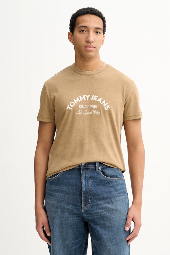 Хлопковая футболка Tommy Jeans, коричневый
Хлопковая футболка Tommy Jeans, коричневый