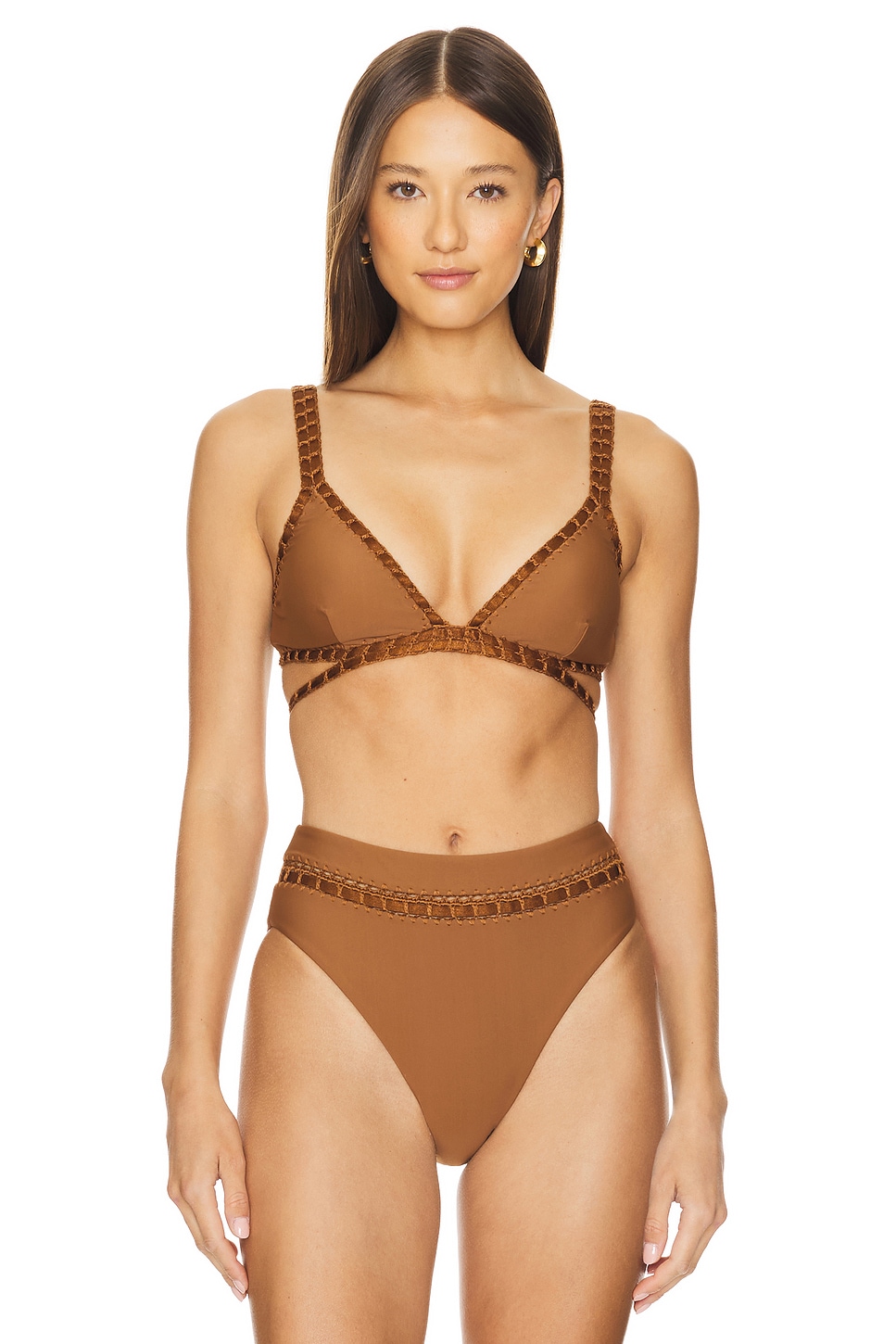 Верх бикини catina Simkhai, бронзовый
Верх бикини catina Simkhai, бронзовый