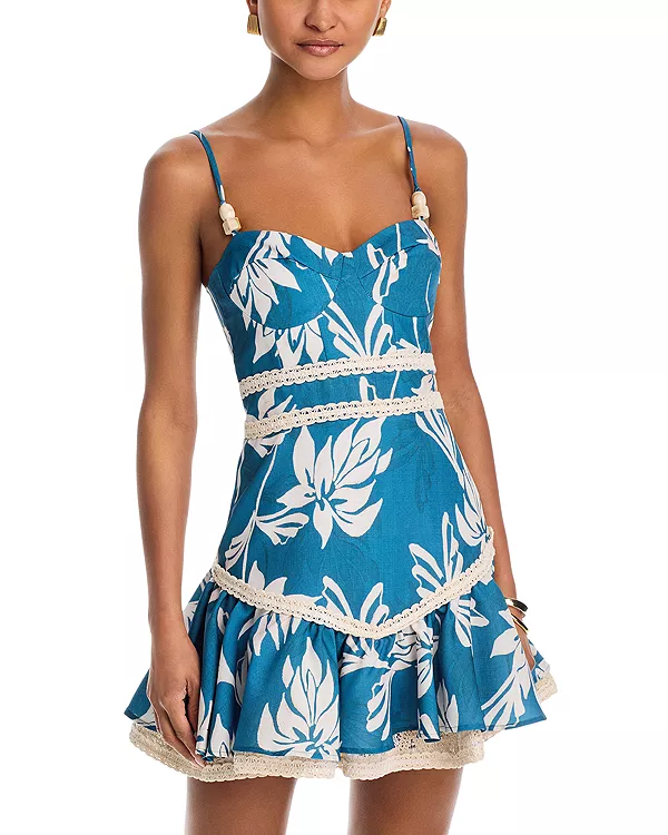 Мини-Платье с отделкой из кружева в виде артишоков Patbo, синий
Мини-Платье с отделкой из кружева в виде артишоков Patbo, синий