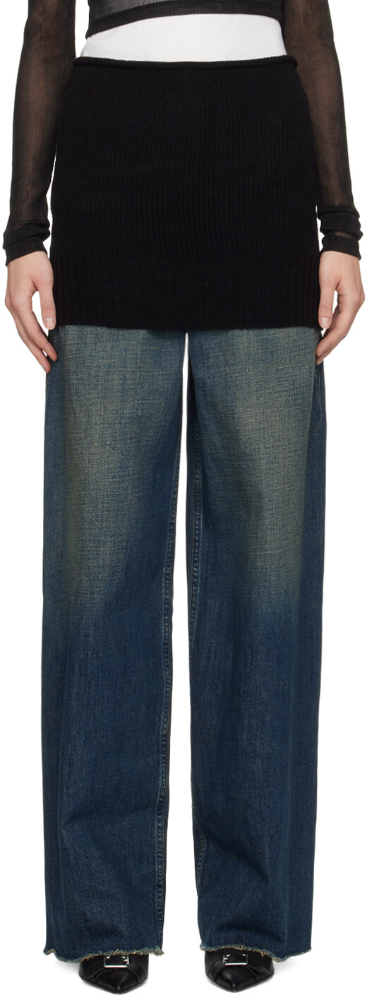 Черная мини-юбка с закругленными краями Mm6 Maison Margiela
Черная мини-юбка с закругленными краями Mm6 Maison Margiela