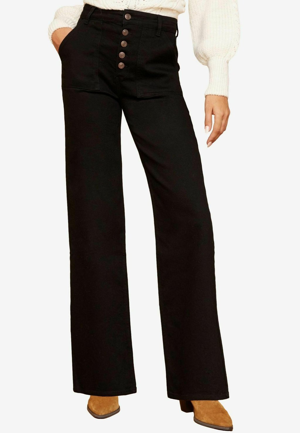 Расклешенные джинсы PETITE FIT - WIDE Love & Roses, черный 
Расклешенные джинсы PETITE FIT - WIDE Love & Roses, черный