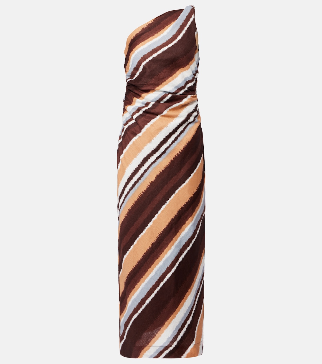 Полосатое льняное макси-платье с одним плечом Marga Faithfull, Futura Stripe Mocha
Полосатое льняное макси-платье с одним плечом Marga Faithfull, Futura Stripe Mocha