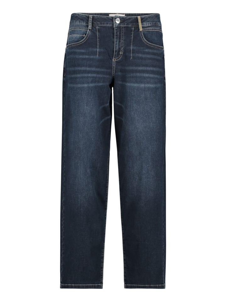 Джинсы с эффектом потертости темно-синего цвета CARTOON
Джинсы с эффектом потертости темно-синего цвета CARTOON