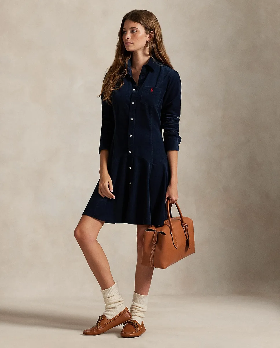 Короткое хлопковое платье-рубашка Polo Ralph Lauren, темно-синий
Короткое хлопковое платье-рубашка Polo Ralph Lauren, темно-синий