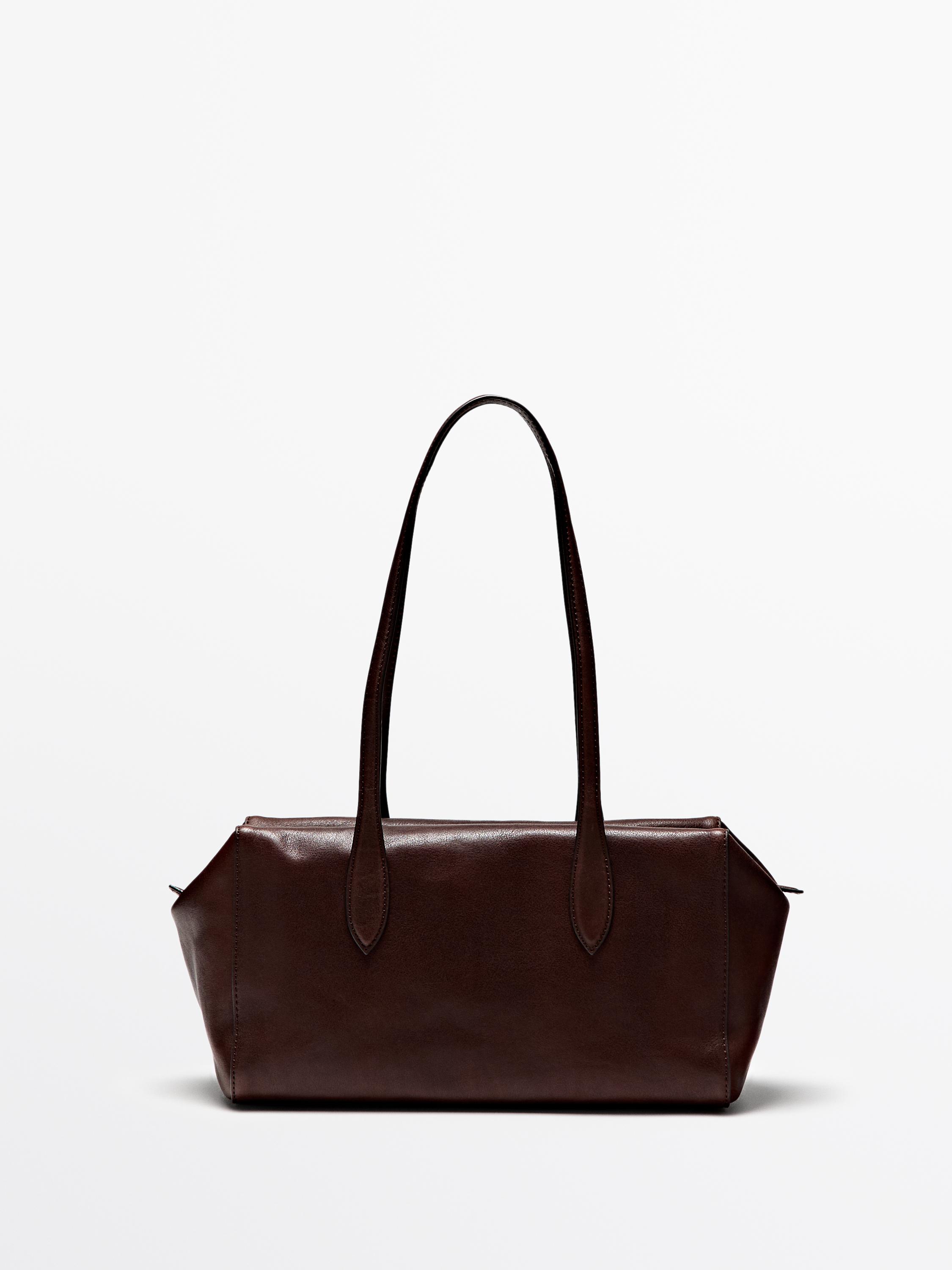 Сумка-сэтчел из кожи наппа Massimo Dutti, burgundy
Сумка-сэтчел из кожи наппа Massimo Dutti, burgundy