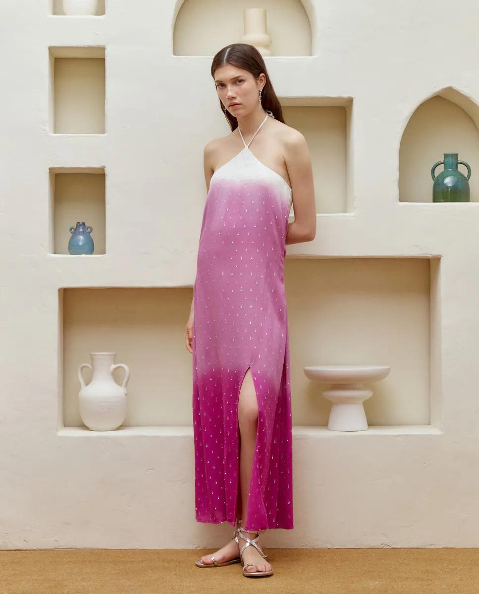 Женское миди-платье с бретелями, халтерным вырезом и разрезом Green Coast, цвет Buganvilla
Женское миди-платье с бретелями, халтерным вырезом и разрезом Green Coast, цвет Buganvilla