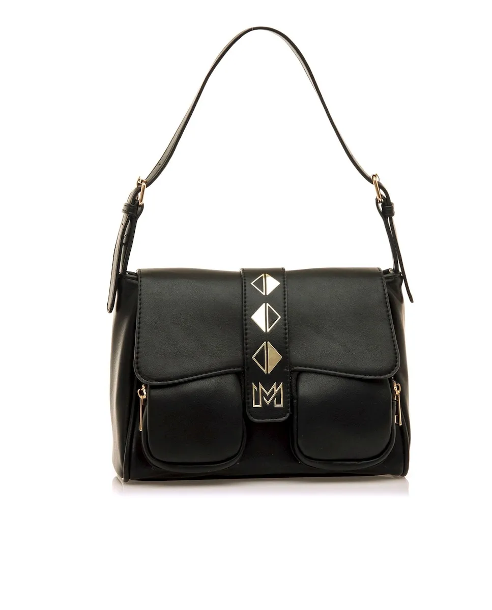 Женская сумка через плечо с золотыми деталями Mariamare, черный
Женская сумка через плечо с золотыми деталями Mariamare, черный