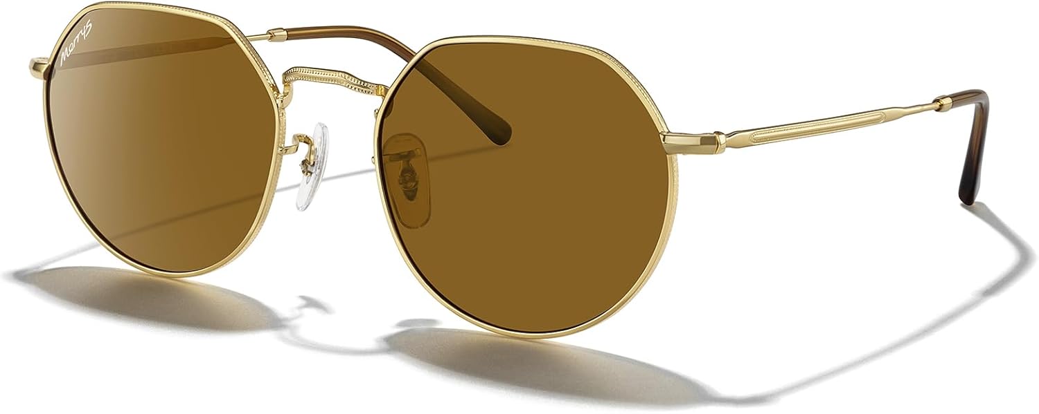 Круглые многоугольные металлические поляризованные солнцезащитные очки MERRY для женщин и мужчин, в стиле ретро, классика и винтаж, модель S6565 MERRY'S, Polished Gold Frame/Brown Lens
Круглые многоугольные металлические поляризованные солнцезащитные очки MERRY для женщин и мужчин, в стиле ретро, классика и винтаж, модель S6565 MERRY'S, Polished Gold Frame/Brown Lens