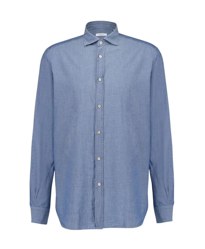 Синяя хлопковая рубашка с неоднородной текстурой Boglioli, синий
Синяя хлопковая рубашка с неоднородной текстурой Boglioli, синий