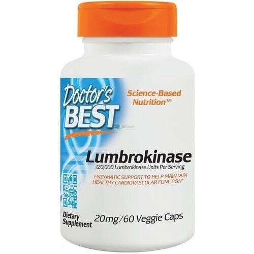 Doctor's Best, Lumbrokinase - Люмброкиназа 20мг, 60 капсул. Inna marka
Doctor's Best, Lumbrokinase - Люмброкиназа 20мг, 60 капсул. Inna marka
