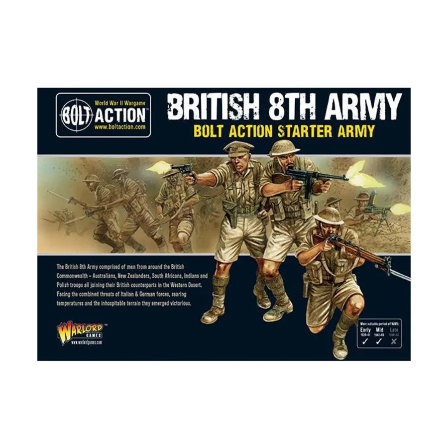 Стартовая армия 8-й британской армии, Bolt Action - British Army - British 8th Army (28mm)
Стартовая армия 8-й британской армии, Bolt Action - British Army - British 8th Army (28mm)