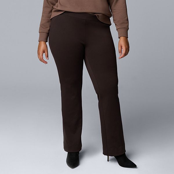 Брюки bootcut Plus size mid rise из ткани ponte Simply Vera Vera Wang, Ganache
Брюки bootcut Plus size mid rise из ткани ponte Simply Vera Vera Wang, Ganache