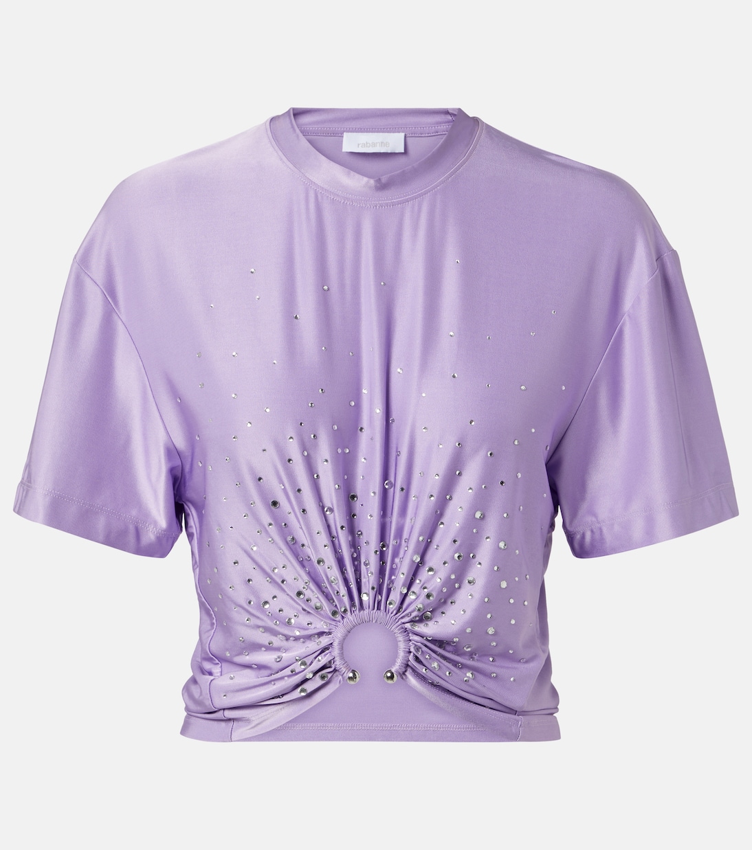 Укороченная футболка с декоративным кольцом Rabanne, Lavender
Укороченная футболка с декоративным кольцом Rabanne, Lavender