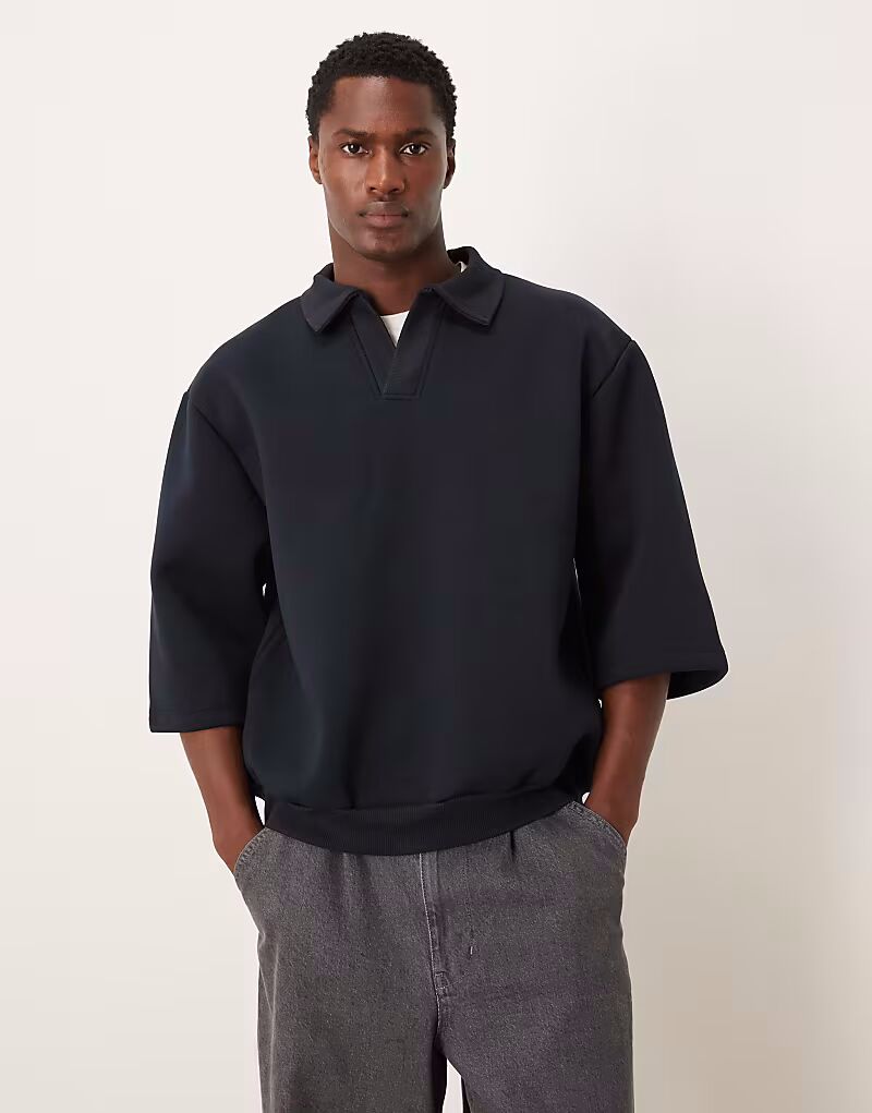 Плотная свободная толстовка-поло из ткани в стиле «скуба» с рукавами 3/4 темно-синего цвета Asos Design
Плотная свободная толстовка-поло из ткани в стиле «скуба» с рукавами 3/4 темно-синего цвета Asos Design