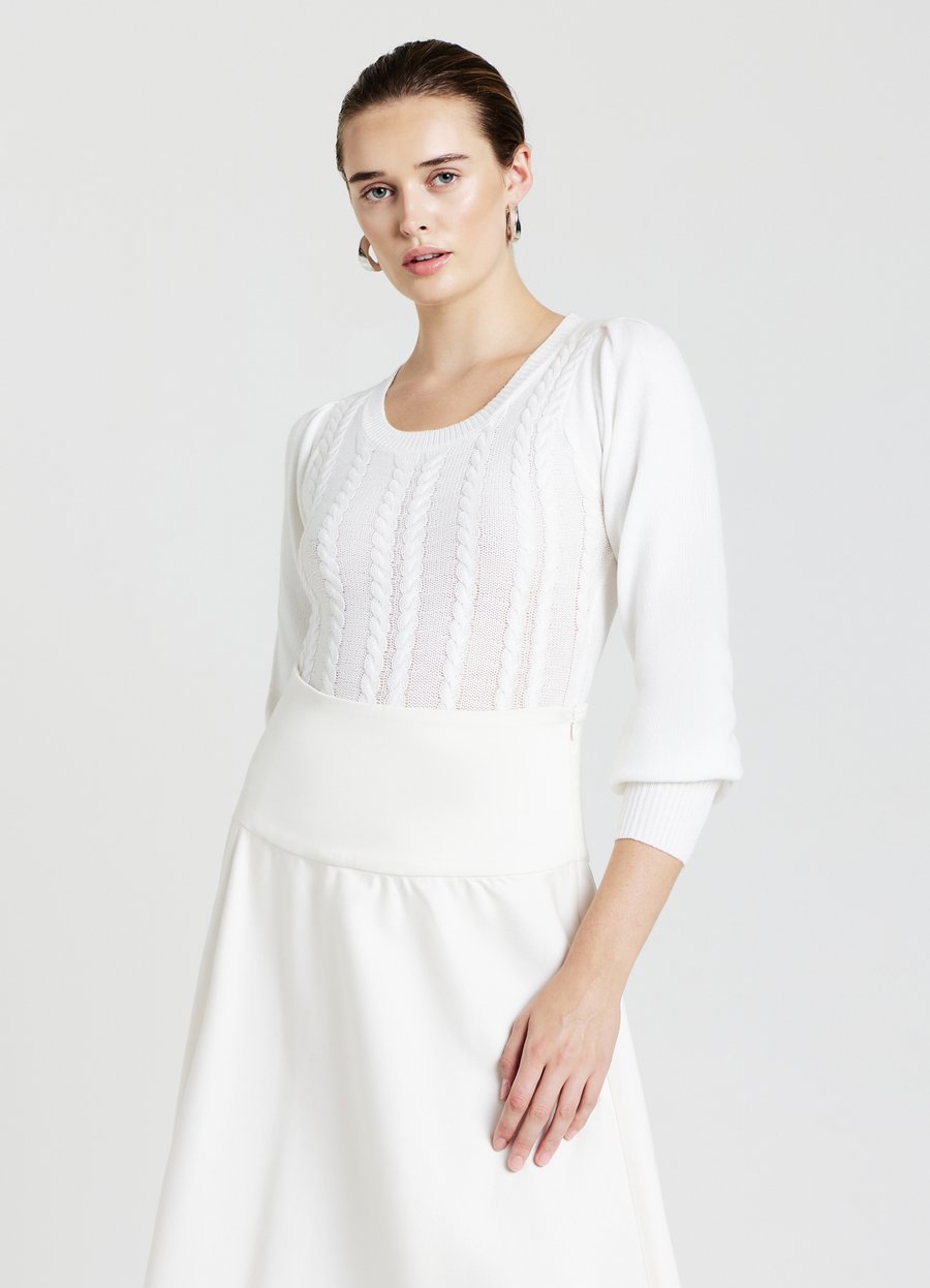 Джемпер Calliope CON TRECCE, Bianco Lana/White Denim
Джемпер Calliope CON TRECCE, Bianco Lana/White Denim