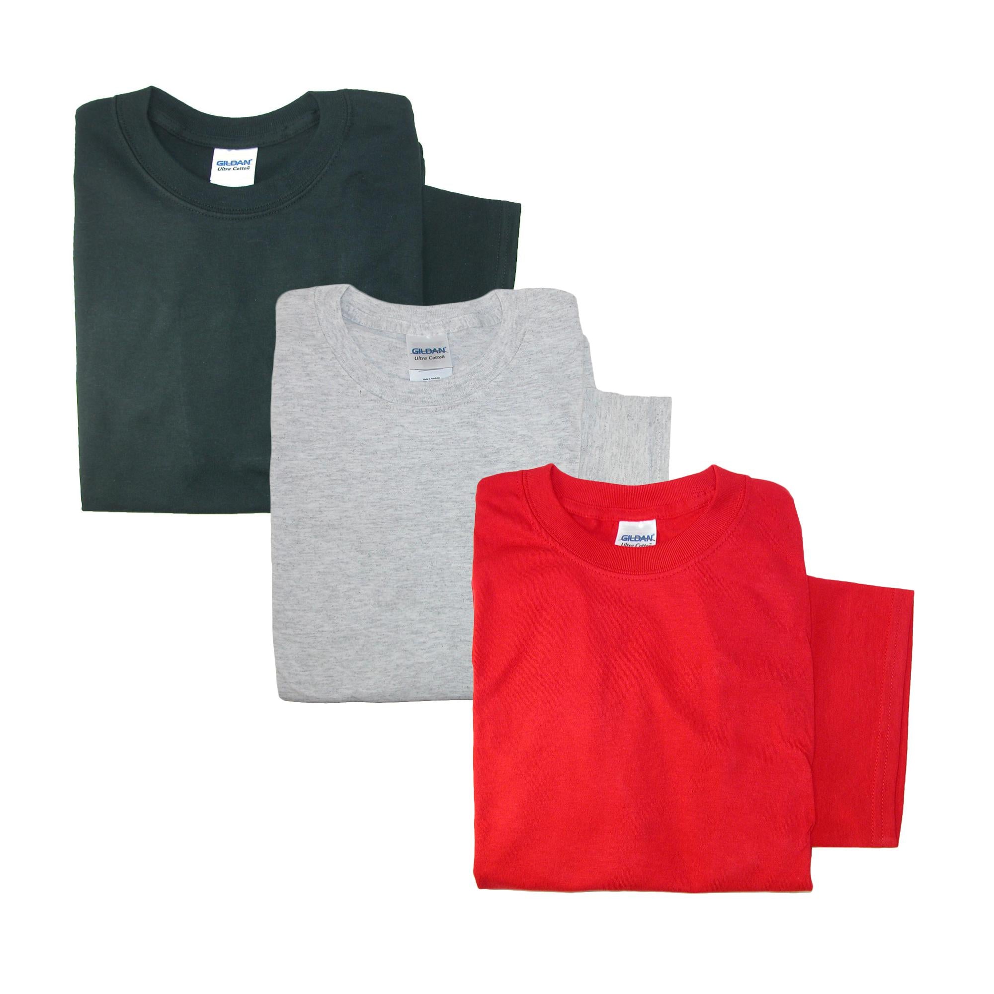 Мужская хлопковая футболка с круглым вырезом (упаковка из 3 шт.) Gildan, черный/серый/красный
Мужская хлопковая футболка с круглым вырезом (упаковка из 3 шт.) Gildan, черный/серый/красный