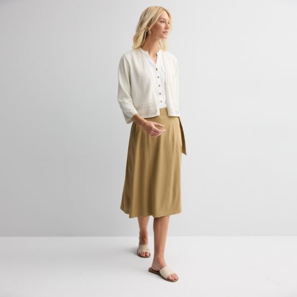 Женский ажурный кардиган с разрезом спереди Croft & Barrow, цвет sahara wind
Женский ажурный кардиган с разрезом спереди Croft & Barrow, цвет sahara wind