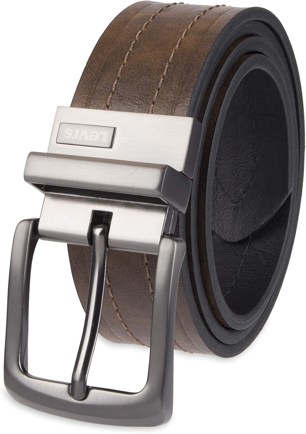 Мужской двусторонний ремень Levi's 2-в-1 - повседневный джинсовый стиль (стандартные размеры, а также размеры для больших и высоких женщин), Brown/Black
Мужской двусторонний ремень Levi's 2-в-1 - повседневный джинсовый стиль (стандартные размеры, а также размеры для больших и высоких женщин), Brown/Black