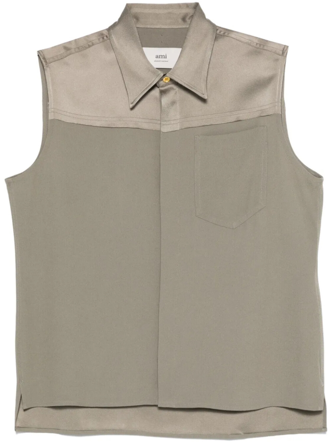 Атласная блузка AMI Paris, коричневый
Атласная блузка AMI Paris, коричневый