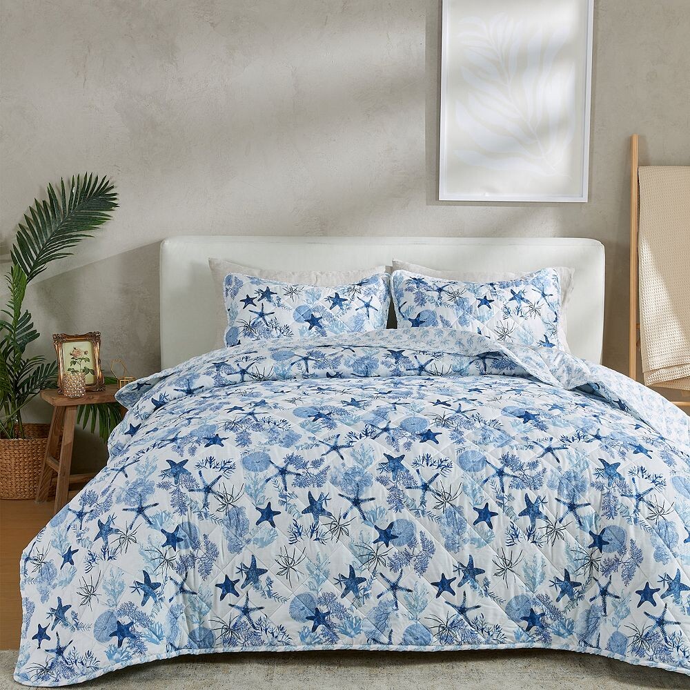 Винтажный комплект стеганых одеял Patina Vie Maison с прибрежной вышивкой, цвет Navy Coral
Винтажный комплект стеганых одеял Patina Vie Maison с прибрежной вышивкой, цвет Navy Coral