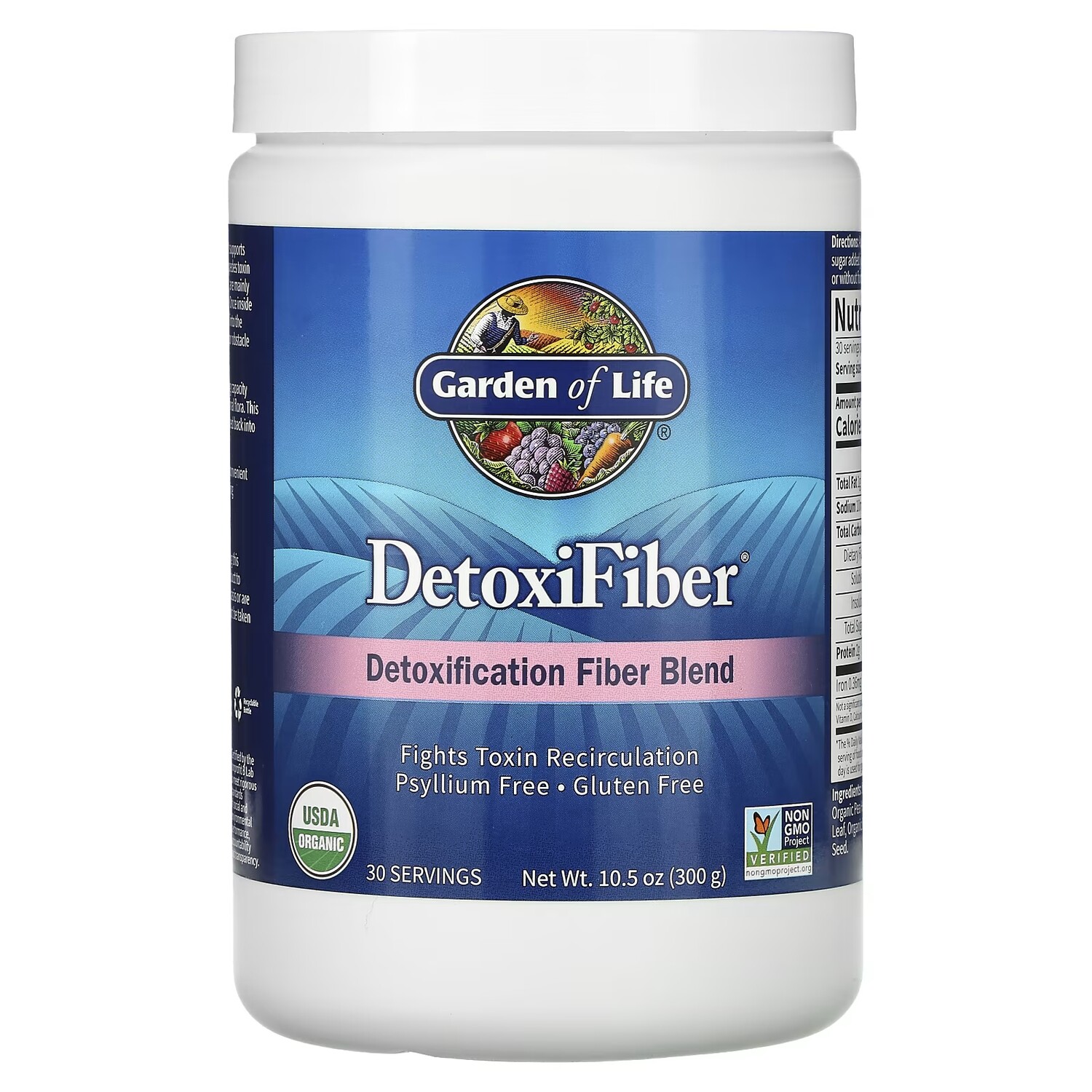 Смесь клетчатки Garden of Life DetoxiFiber для детоксикации, 300 г 
Смесь клетчатки Garden of Life DetoxiFiber для детоксикации, 300 г
