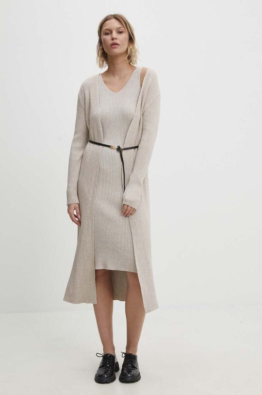 Платье и кардиган Answear Lab, бежевый
Платье и кардиган Answear Lab, бежевый