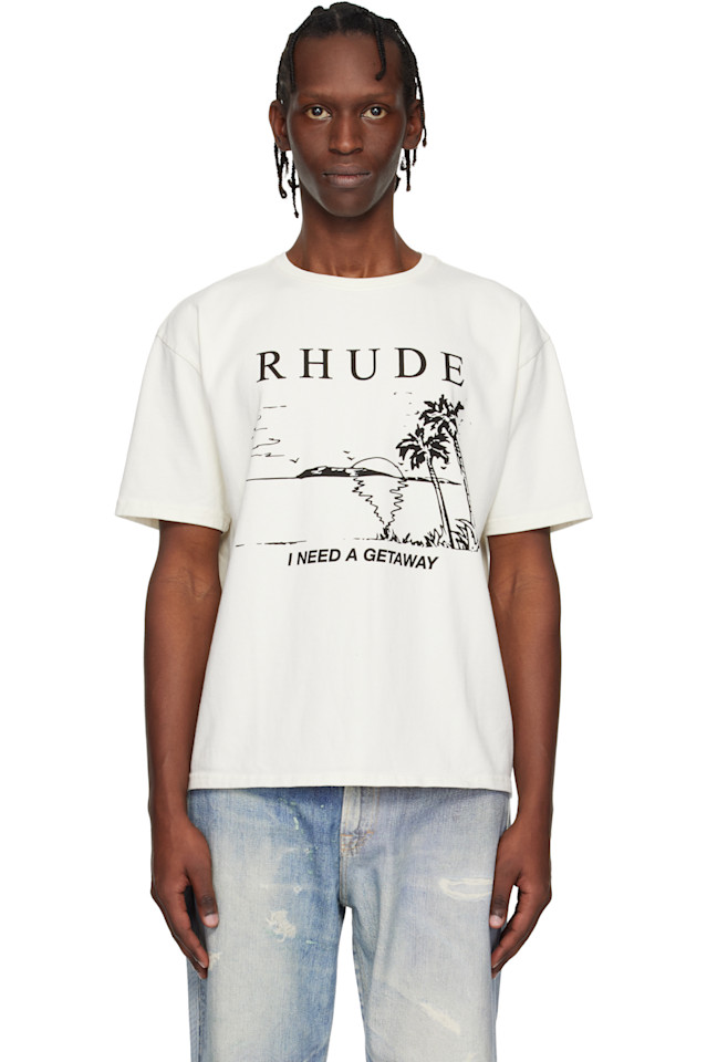 Rhude Футболка Off-White «Мне нужен отдых»
Rhude Футболка Off-White «Мне нужен отдых»