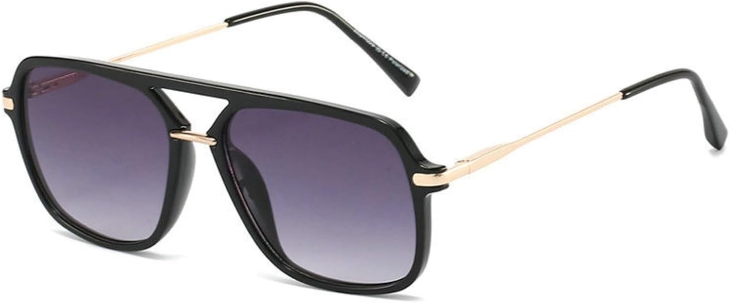 Willochra Модные солнцезащитные очки-пилот большого размера для женщин и мужчин, роскошные черные солнцезащитные очки в крупной оправе с градиентным затемнением, защита от УФ-излучения UV400, C2
Willochra Модные солнцезащитные очки-пилот большого размера для женщин и мужчин, роскошные черные солнцезащитные очки в крупной оправе с градиентным затемнением, защита от УФ-излучения UV400, C2