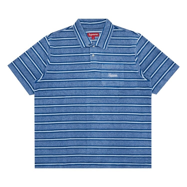 Поло Supreme Stripe Terry Short-Sleeve Polo, синий
Поло Supreme Stripe Terry Short-Sleeve Polo, синий