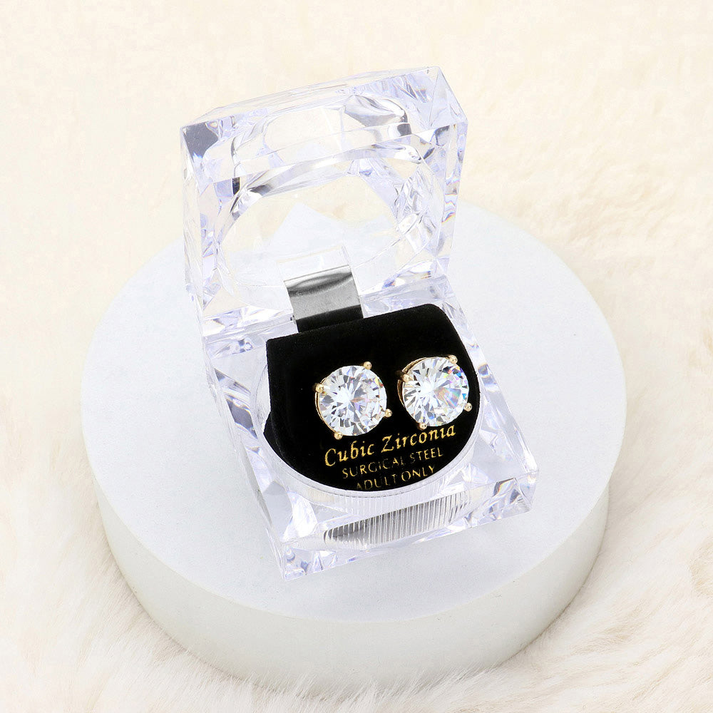 Серьги-гвоздики с кубическим цирконием круглой огранки 12 мм в прозрачной коробке Fashnzfab, золотой
Серьги-гвоздики с кубическим цирконием круглой огранки 12 мм в прозрачной коробке Fashnzfab, золотой