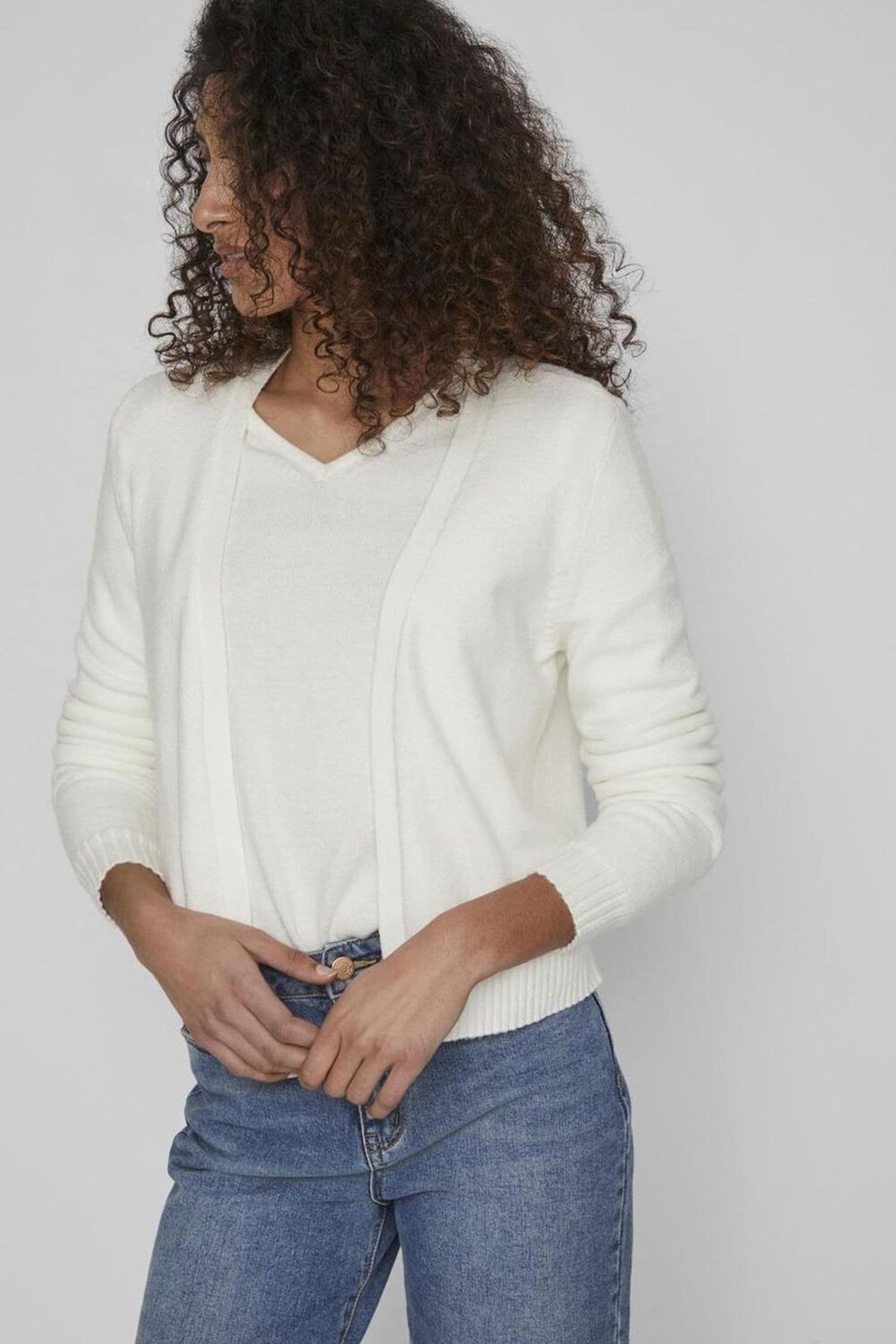 Укороченный кардиган с длинными рукавами Vila, белый
Укороченный кардиган с длинными рукавами Vila, белый