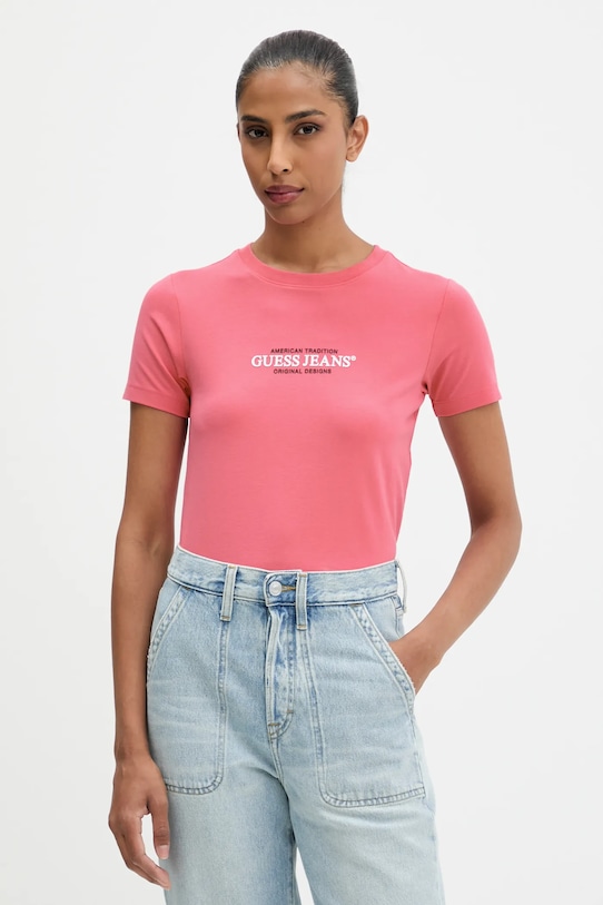 Футболка Guess Jeans, розовый
Футболка Guess Jeans, розовый